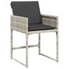 vidaXL Ensemble de salle &agrave; manger pour jardin 5 pcs Gris clair