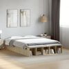 vidaXL Cadre de lit sans matelas ch&ecirc;ne sonoma 140x190 cm