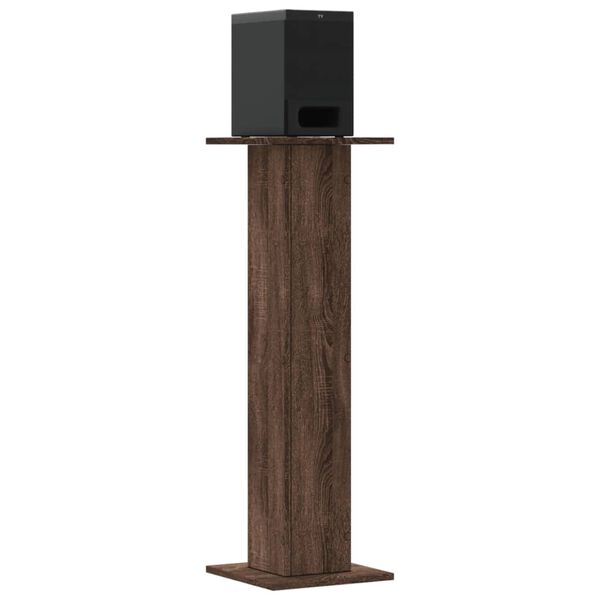 vidaXL Supports de haut-parleurs 2 pcs ch&ecirc;ne marron bois d'ing&eacute;nierie