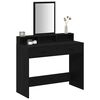 vidaXL Table de Toilette avec tiroir Ch&ecirc;ne noir 100 x 41 x 140 cm