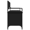 vidaXL Banc de rangement noir 85,5x42x73,5 cm bois d'ing&eacute;nierie