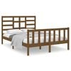 vidaXL Cadre de lit sans matelas marron miel bois massif 140x190 cm