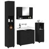 vidaXL Ensemble de mobilier de salle de bain avec tiroir 4 pcs Noir
