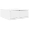 vidaXL Table basse avec tiroirs blanc 100x100x40 cm