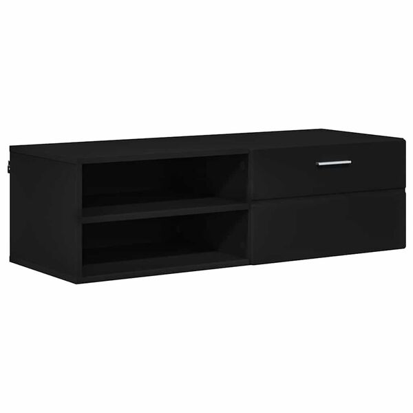 vidaXL Cabinet en Bois Noir 100,5 x 39 x 30 cm Bois d'ingénierie