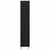 vidaXL Haut Armoire 2 pcs Ch&ecirc;ne noir Bois d'ing&eacute;nierie et verre