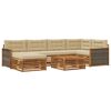 vidaXL Ensemble de canap&eacute;s d'ext&eacute;rieur 7 pc Naturel et Beige