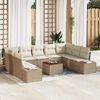 vidaXL Ensemble de canapé de jardin 10 pcs Beige et blanc
