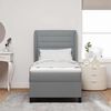 vidaXL Lit &agrave; ressorts avec matelas Gris clair 90 x 200 cm tissu