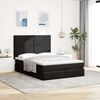 vidaXL Cadre de lit ottoman avec matelas noir 140x190 cm velours