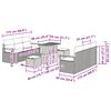 vidaXL Ensemble de canap&eacute; de jardin 9 pcs Gris Poly rotin