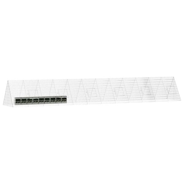 vidaXL Cage pour lapins Argent 215 x 100 x 85 cm Acier galvanis&eacute;