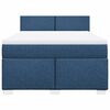 vidaXL Sommier &agrave; lattes de lit avec matelas Bleu 140x200 cm Tissu