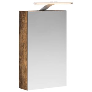 vidaXL Armoire Miroir de Salle de Bain Ch&ecirc;ne fum&eacute; 30 x 10,5 x 50 cm