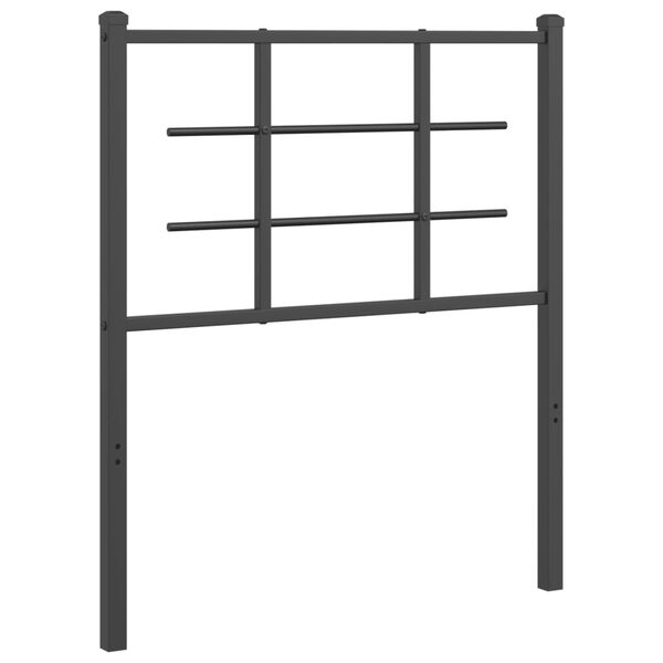 vidaXL T&ecirc;te de lit m&eacute;tal noir 75 cm