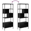 vidaXL Biblioth&egrave;que Ch&ecirc;ne noir 76 x 33 x 188,5 cm Bois d'ing&eacute;nierie