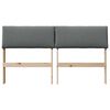 vidaXL T&ecirc;te de lit capitonn&eacute;e Gris fonc&eacute; 140 cm Pin massif