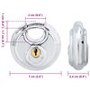 vidaXL Serrures Discus avec Cl&eacute;s 12 pcs Argent 7 x 2,4 x 7 cm