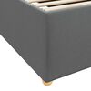 vidaXL Cadre de lit avec matelas Gris fonc&eacute; 200 x 200 cm tissu