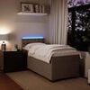 vidaXL Sommier &agrave; lattes de lit et matelas Gris clair 80x200 cm Velours