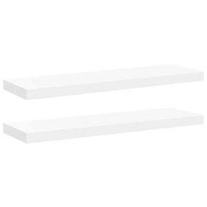 vidaXL &Eacute;tag&egrave;res murales flottantes 2 pcs blanc 80x23,5x3,8 cm MDF