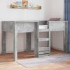 vidaXL Lit Superpos&eacute; pour Enfants avec matelas Gris b&eacute;ton 100 x 200 cm