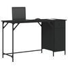 vidaXL Bureau d'ordinateur noir 131x48x75 cm bois d&rsquo;ing&eacute;nierie