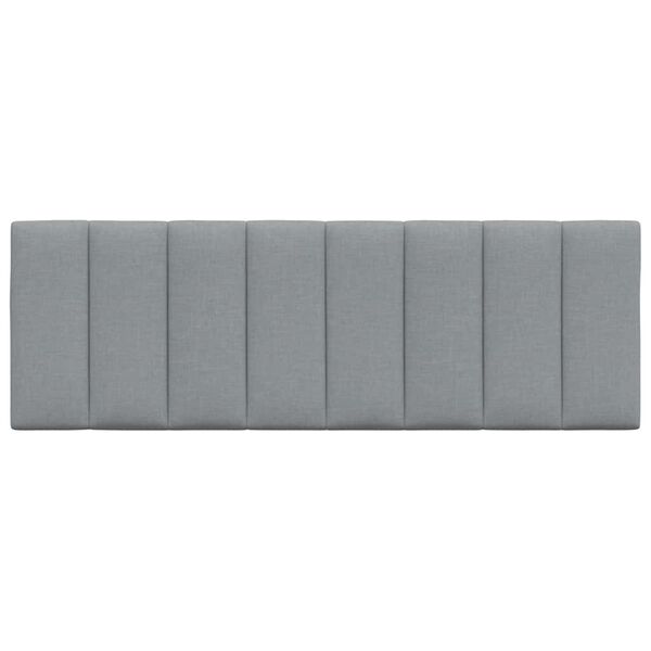 vidaXL Coussin de t&ecirc;te de lit Hanko gris clair 140 cm tissu