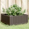 vidaXL Jardini&egrave;re avec piquets marron 42,5x42,5x28,5 cm PP