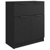 vidaXL Buffet noir 60x30x70 cm bois d'ing&eacute;nierie