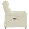 vidaXL Fauteuil de massage Cr&egrave;me Similicuir