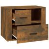 vidaXL Table de chevet Ch&ecirc;ne fum&eacute; 60x36x45 cm Bois d'ing&eacute;nierie