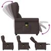 vidaXL Fauteuil de massage inclinable Marron fonc&eacute; Tissu