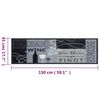 vidaXL Tapis de cuisine lavable imprim&eacute; Wine gris 45x150 cm