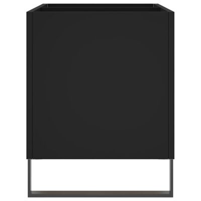 vidaXL Armoire à disques noir 74,5x38x48 cm bois d'ingénierie