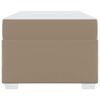 vidaXL Cadre de lit avec matelas Cappuccino 90 x 200 cm tissu