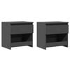 vidaXL Tables de chevet 2 pcs Gris 40x30x39 cm bois d'ing&eacute;nierie