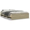 vidaXL Cadre de lit sans matelas ch&ecirc;ne sonoma 135x190 cm