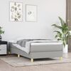 vidaXL Sommier &agrave; lattes de lit et matelas Gris clair 90x190 cm Tissu