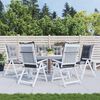 vidaXL Coussins de chaise de jardin &agrave; dossier haut lot de 6 gris tissu