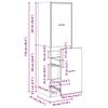 vidaXL Armoire d'apothicaire vieux bois 30x41x118 cm bois d'ingénierie