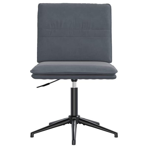 vidaXL Chaises &agrave; manger lot de 2 Gris fonc&eacute; Velours