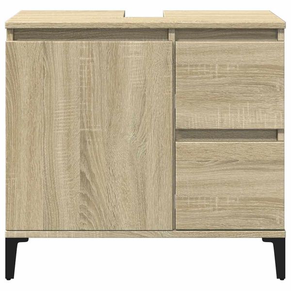 vidaXL Armoire salle de bain ch&ecirc;ne sonoma 65x33x60 cm