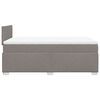 vidaXL Sommier &agrave; lattes de lit avec matelas Taupe 120x200 cm Tissu
