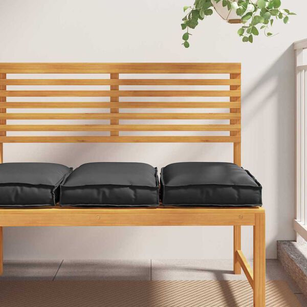 vidaXL Coussin 2 pcs Noir 40 x 40 x 8 cm Tissu Oxford