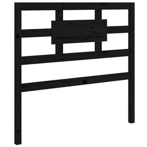 vidaXL T&ecirc;te de lit Noir 95,5x4x100 cm Bois massif de pin