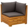 vidaXL Canap&eacute; d'angle de jardin Bois d'Acacia Massif Marron