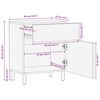 vidaXL Table de chevet marron 50x33x60 cm bois de manguier massif