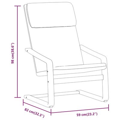 vidaXL Chaise de relaxation Taupe Tissu