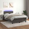 vidaXL Sommier &agrave; lattes de lit avec matelas LED gris fonc&eacute; 120x190 cm